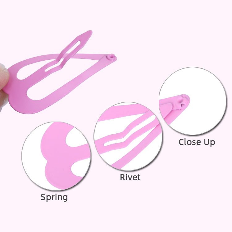 Summer's new heart-shaped bb clip, candy-colored side clip, bangs hairpin, versatile hairpin and hair accessory for women's buns Specification image