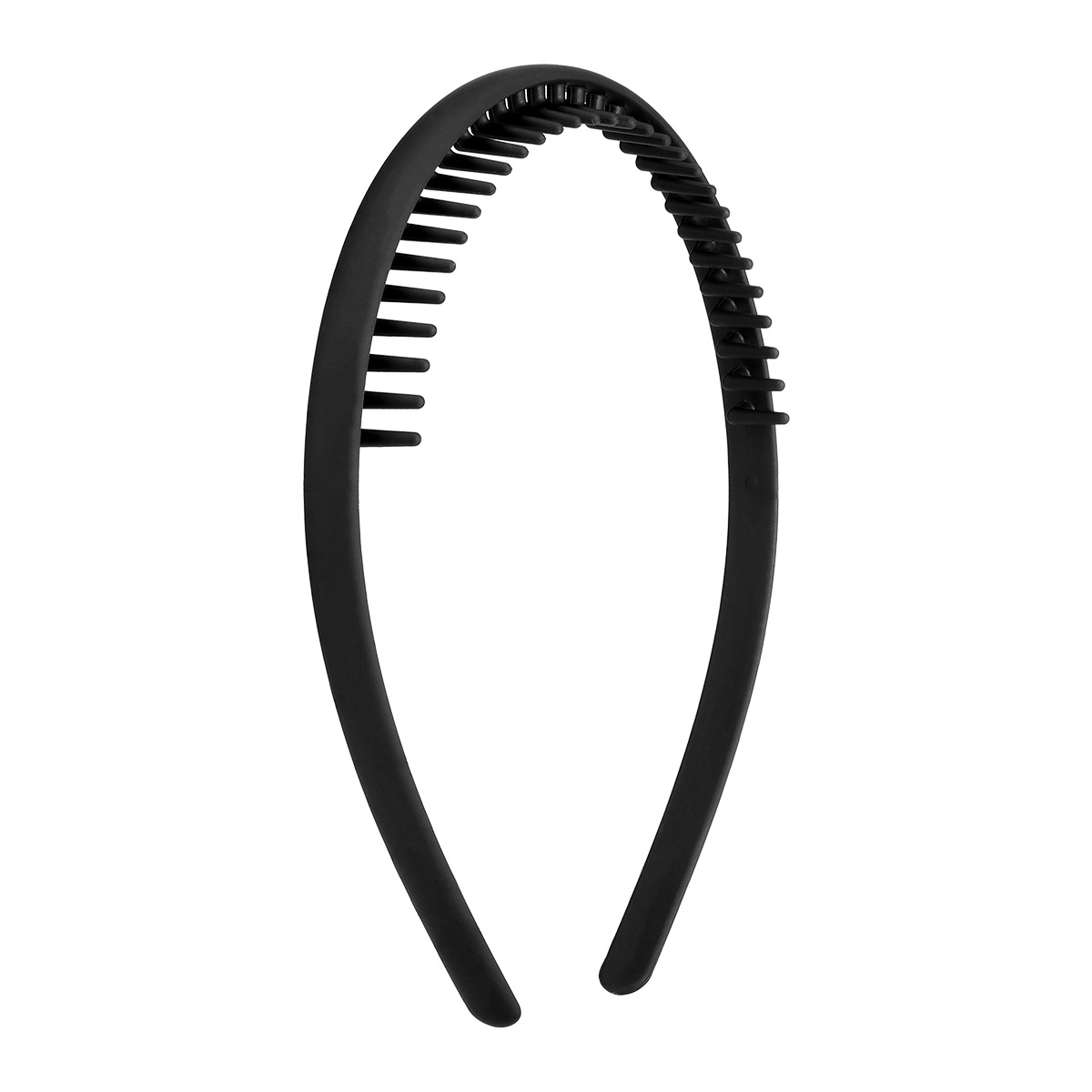 0.8 Comb style rubber black hair band, trendy men's backhead invisible hair pressure band, hair hole binding, face washing exercise hair Item Picture