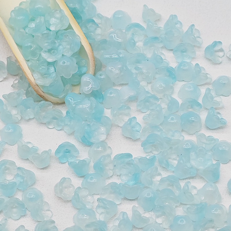 7x12mm glass beads, lily of the valley scattered beads, campanula flower buds, bell flower, diy jewelry, hairpin, beading material undefined