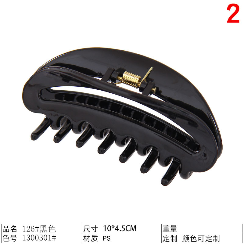 Black large grabber, large, medium and small plastic shark clips, top clips, bangs, hair clips, high ponytail, versatile hair clips and hair accessories undefined