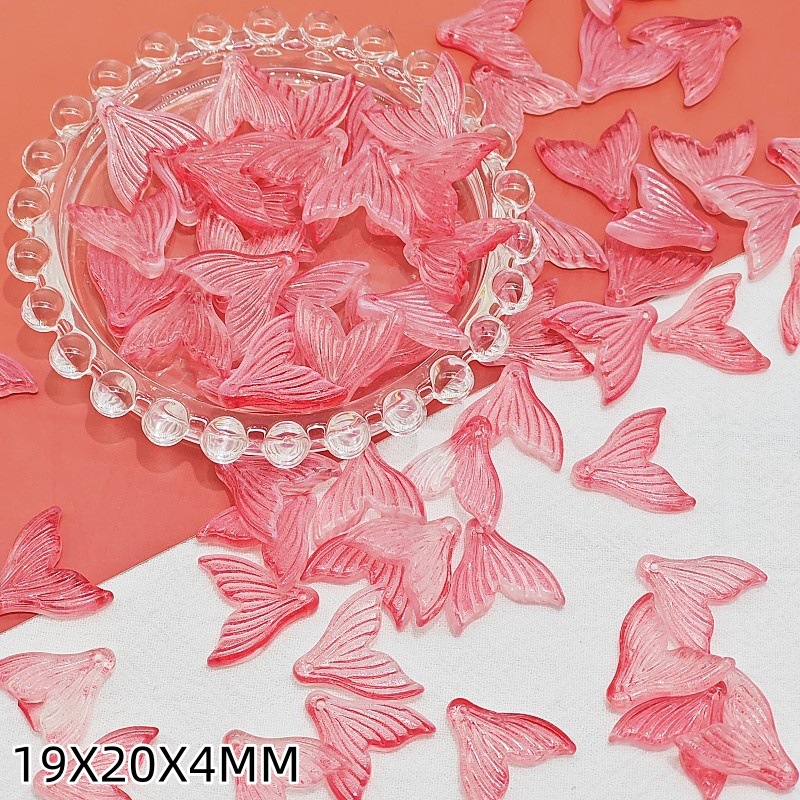 Chinese ancient-style glass fish-tail perforated earrings, bracelets, necklaces, pendants and other DIY accessories, wholesale of handcrafted materials undefined