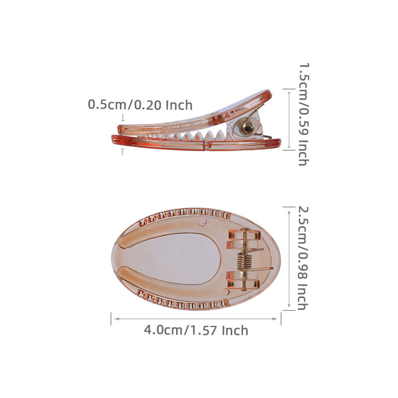 diy accessory: Oval duckbill clip, transparent candy-colored hair clip, cream glue material, handcrafted hair accessory Application Scenario