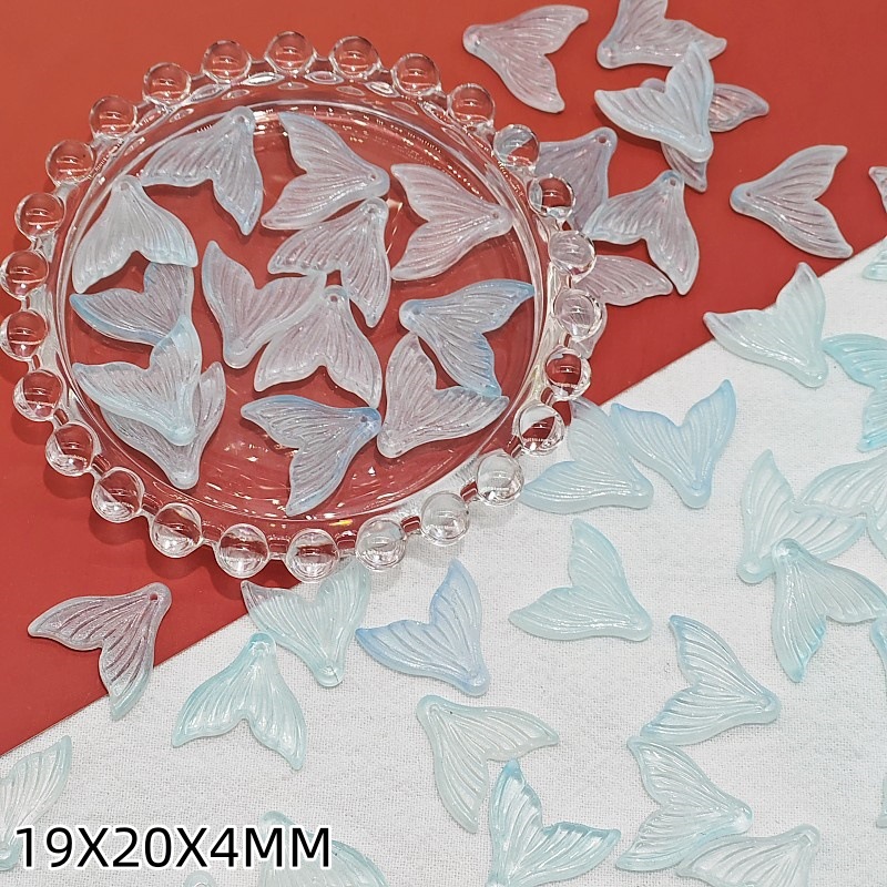 Chinese ancient-style glass fish-tail perforated earrings, bracelets, necklaces, pendants and other DIY accessories, wholesale of handcrafted materials undefined