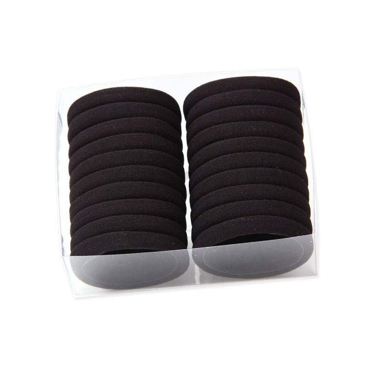 Large-sized boxed hair bands, high-elasticity seamless black headband, ladies' updo, large-sized hair rope, Yiwu hair accessory batch Item Picture