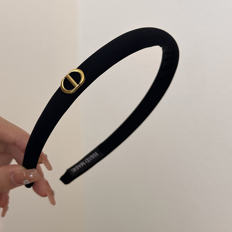 Black satin hairpin headband for women 2023 new style for washing face and pressing hair. Versatile and high-end headwear for going out undefined