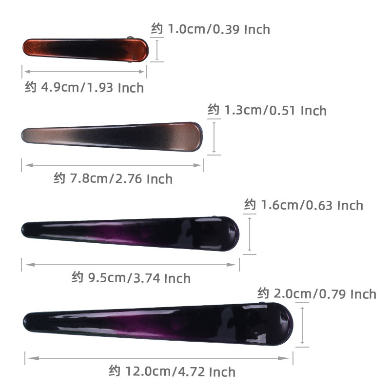 Hair care products are available in different sections, including large, medium and small gradient color duckbill clips from Europe and America, as small gifts for hair dryers Specification image