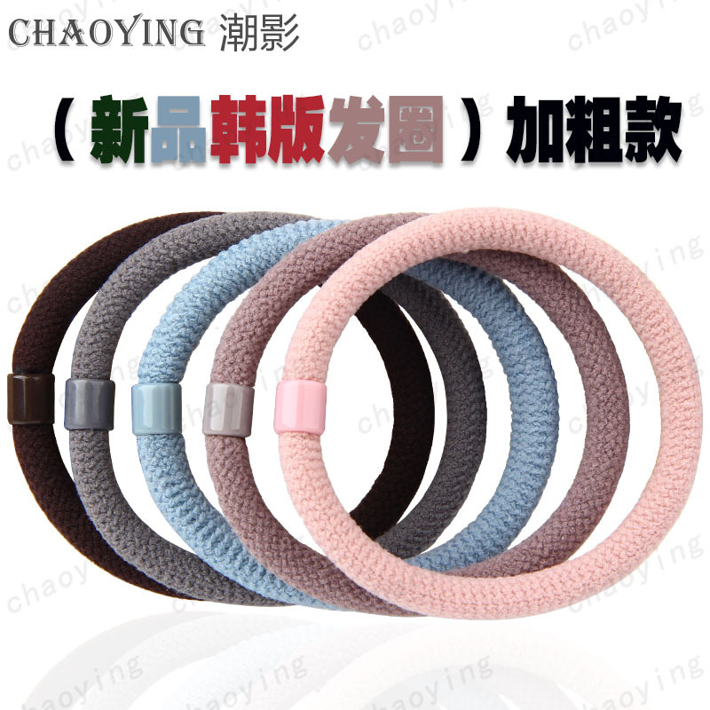 Korean solid-color hair accessory boutique: Basic style of hair ties and rubber bands with high-elasticity student hair bands as the base for spring and summer headwear details Picture