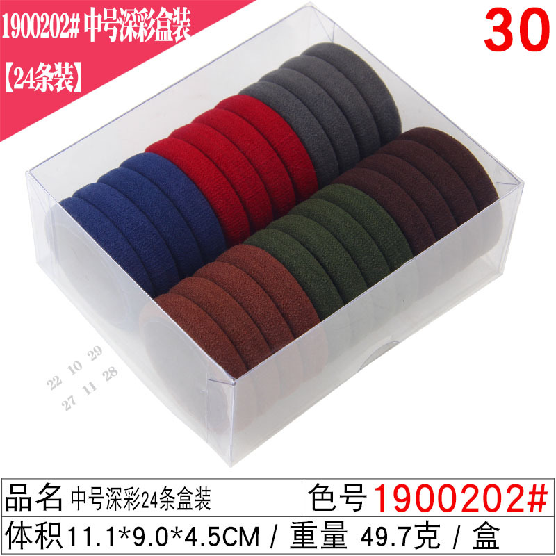 Korean version 20 cans of high-elasticity hair bands, seamless rubber bands, Douyin best-selling tubular hair bands, towel bands, and stickers undefined
