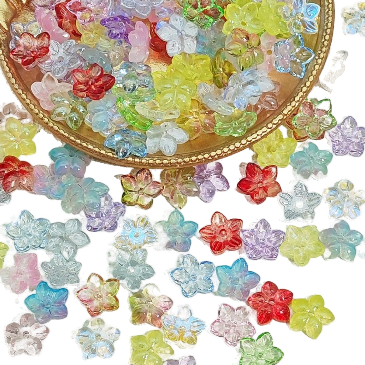 Best-selling dreamy glazed colored ancient-style hydrangea jewelry diy hairpins, bracelets, necklaces, small flower material accessories Item Picture