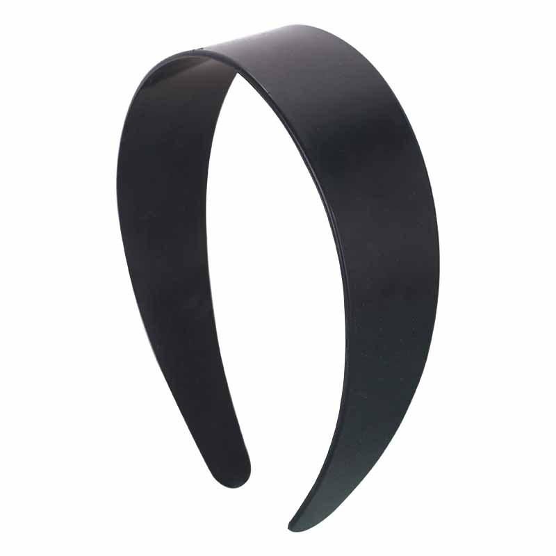 DIY Korean version 3.0CM hair band, ABS black plastic wrapped fabric headband, wide flat, toothless plastic hair accessory Item Picture