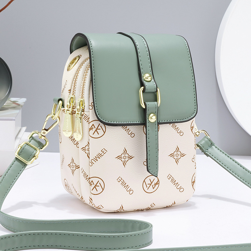 Korean-style simple square bag, fashionable and versatile single-shoulder crossbody bag, trendy mini mobile phone bag for women undefined