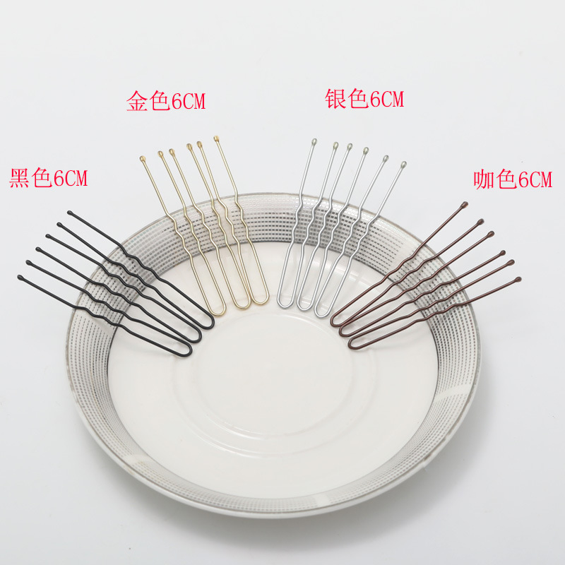 Black hairpin, seamless U-shaped clip, a must-have for buns, fixed U-shaped hairpin, women's one-line clip, clip clip Application Scenario