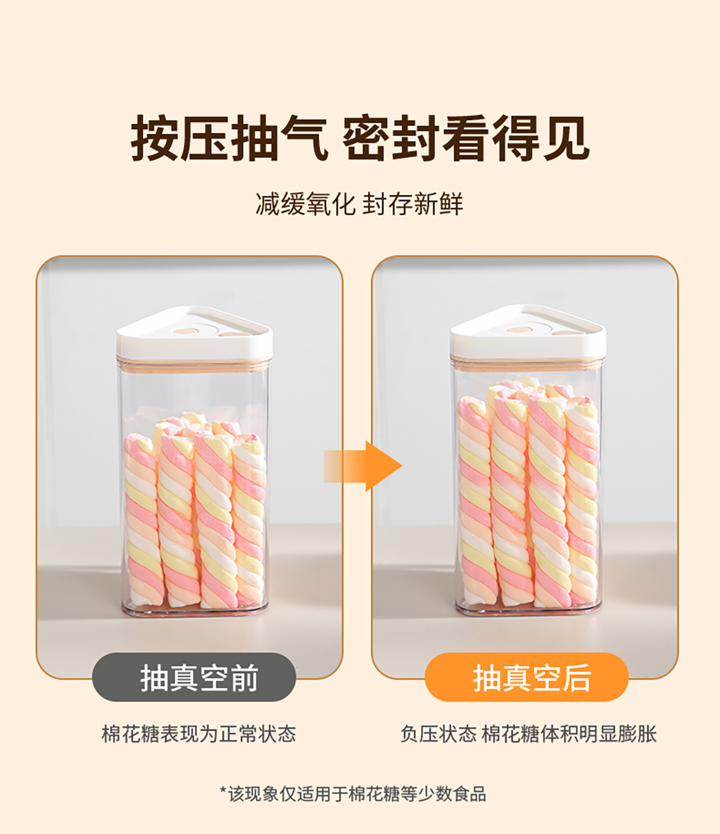 【CL】25Q4#8669 Xuanyue Vacuum Sealing Tank Set (Manual Pump) Khaki pic 4