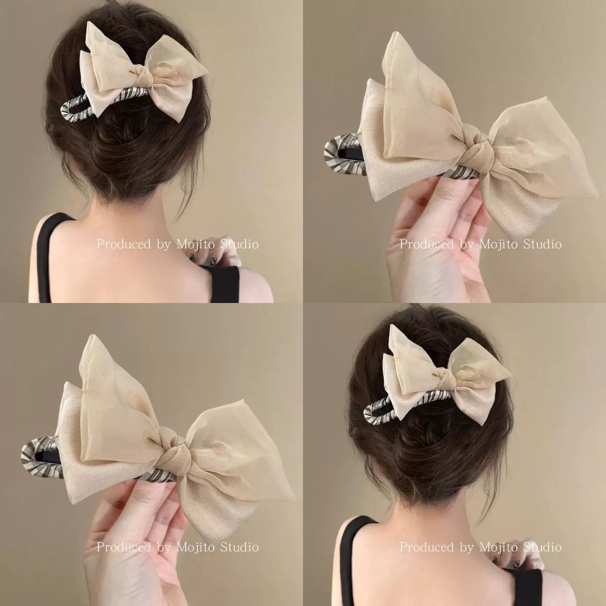 Plush red apple hair clips, large duckbill clips at the back of a woman's head, updo bangs clips, cute hair accessories wholesale undefined