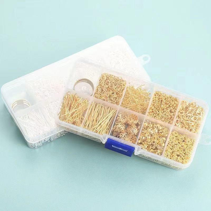 diy handcrafted accessory set: Open circle Nine-pin, T-pin, lobster buckle, positioning bead, hairpin accessories, complete set of accessories Specification image
