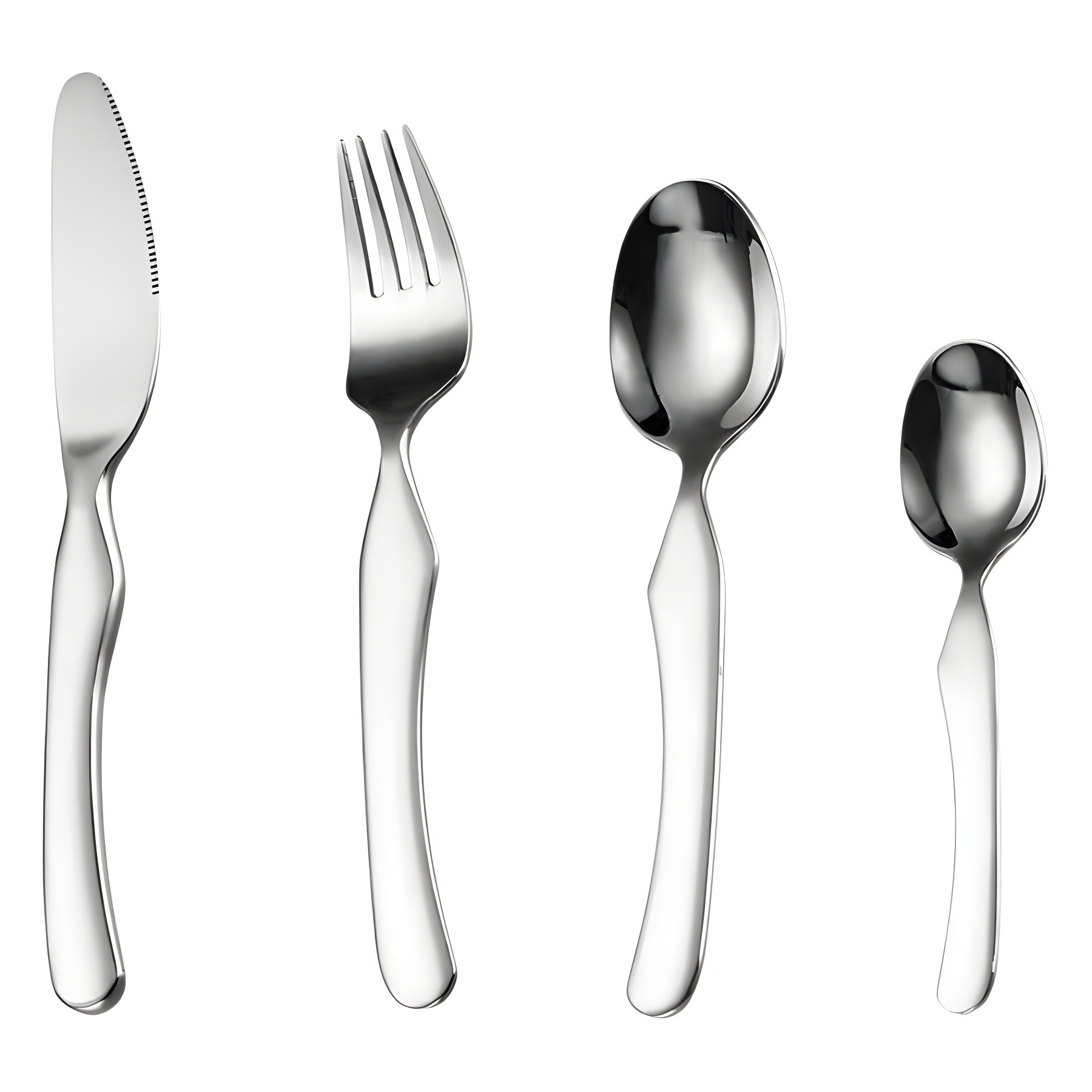 304 silver stainless steel Mingyue children's Western-style knife, fork and spoon, high-end children's spoons and forks for home dining Application Scenario