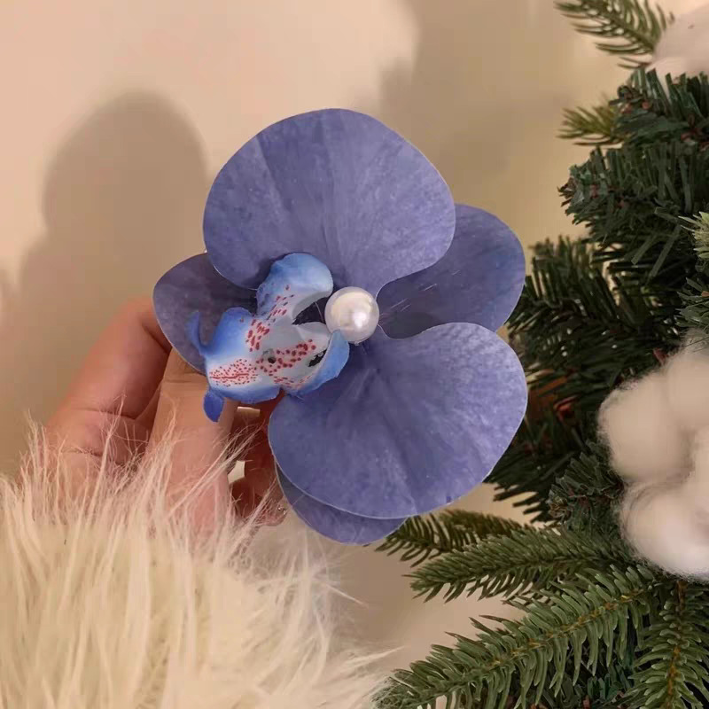 2024 New retro big red flower grab clip, large shark clip headpiece, rose hairpin, women's back of the head hairpin undefined