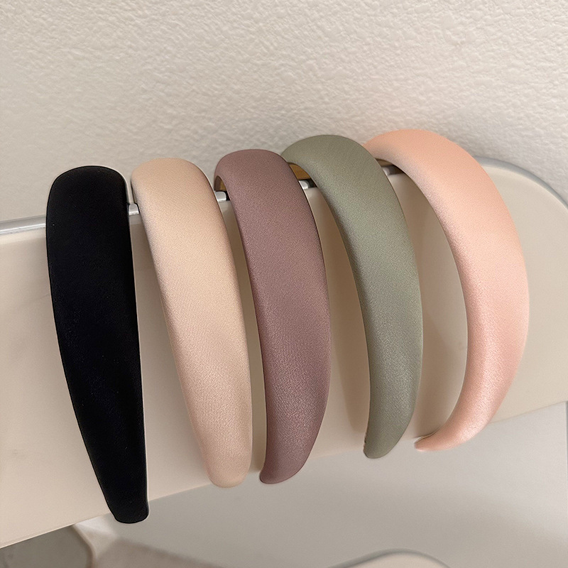 Liu Yifei's same style hairpin headband, French high-end satin facial cleansing headband, 2023 new style
