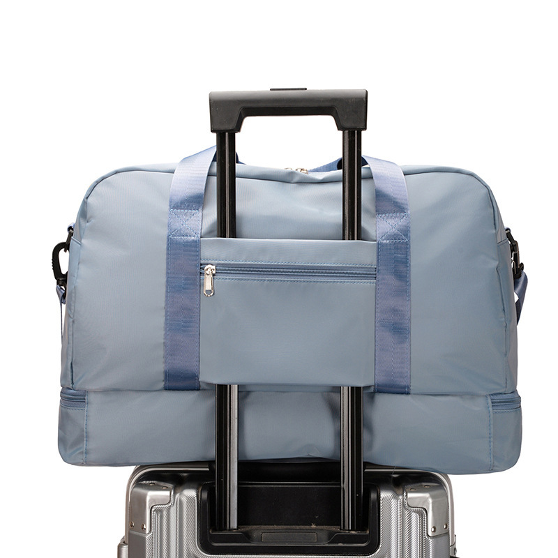 Custom-made large-capacity travel bags with printed logos, hand-held crossbody fitness bags, dry and wet separation swimming storage bags Application Scenario