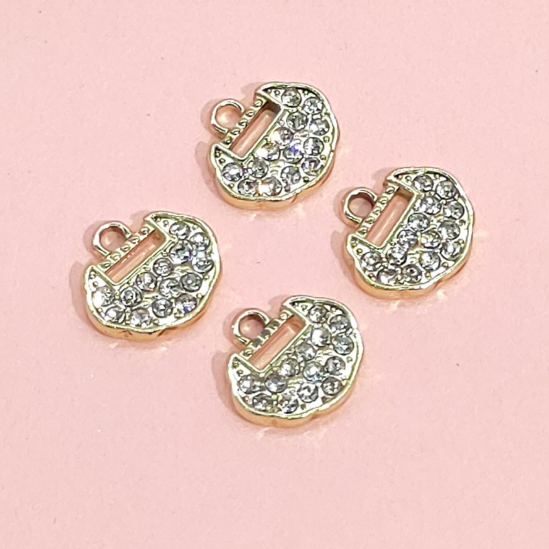 14k gold and diamond-encrussed pendant, DIY jewelry accessory, bracelet, necklace, beaded accessory, cartoon alloy dot diamond pendant undefined