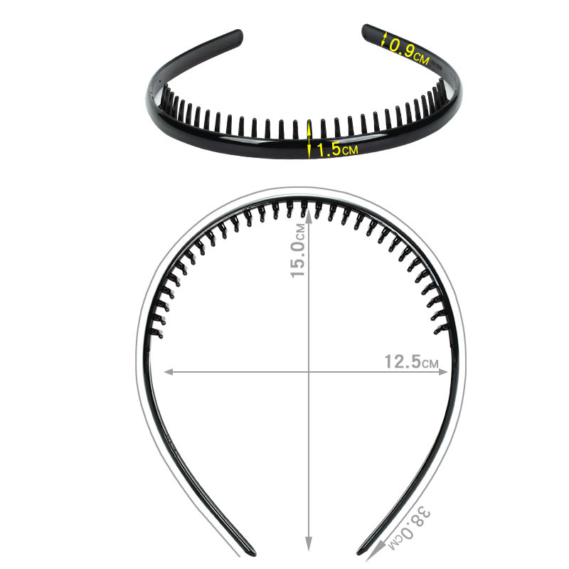 Korean version simple anti-slip adult comb headband, girls' face wash headband, new autumn and winter product, black coffee hair press Application Scenario