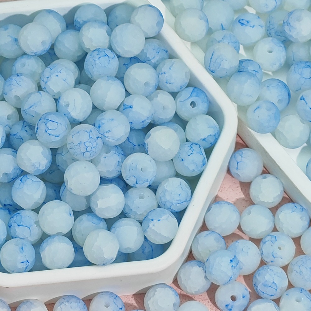 10mm frosted jade fragments, blooming glass beads, scattered beads, handmade DIY bracelet and necklace materials and accessories manufacturer wholesale undefined