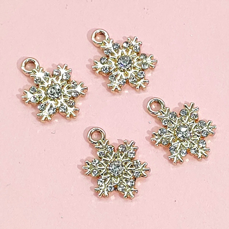 14k gold and diamond-encrussed pendant, DIY jewelry accessory, bracelet, necklace, beaded accessory, cartoon alloy dot diamond pendant undefined