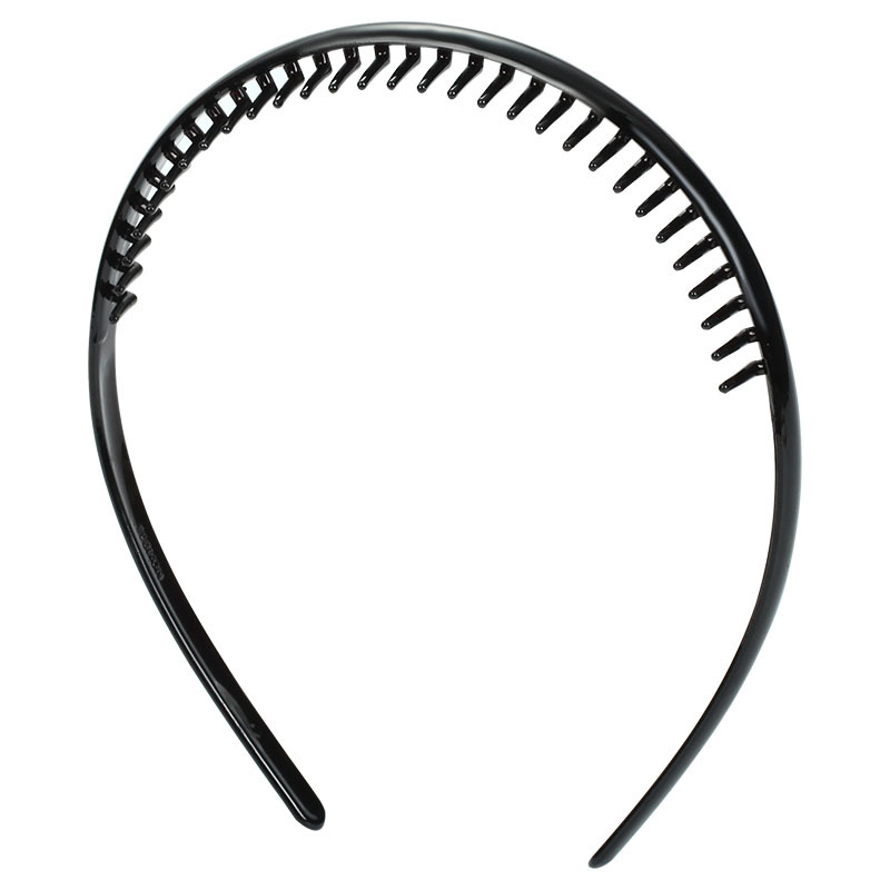 Korean version simple anti-slip adult comb headband, girls' face wash headband, new autumn and winter product, black coffee hair press Item Picture