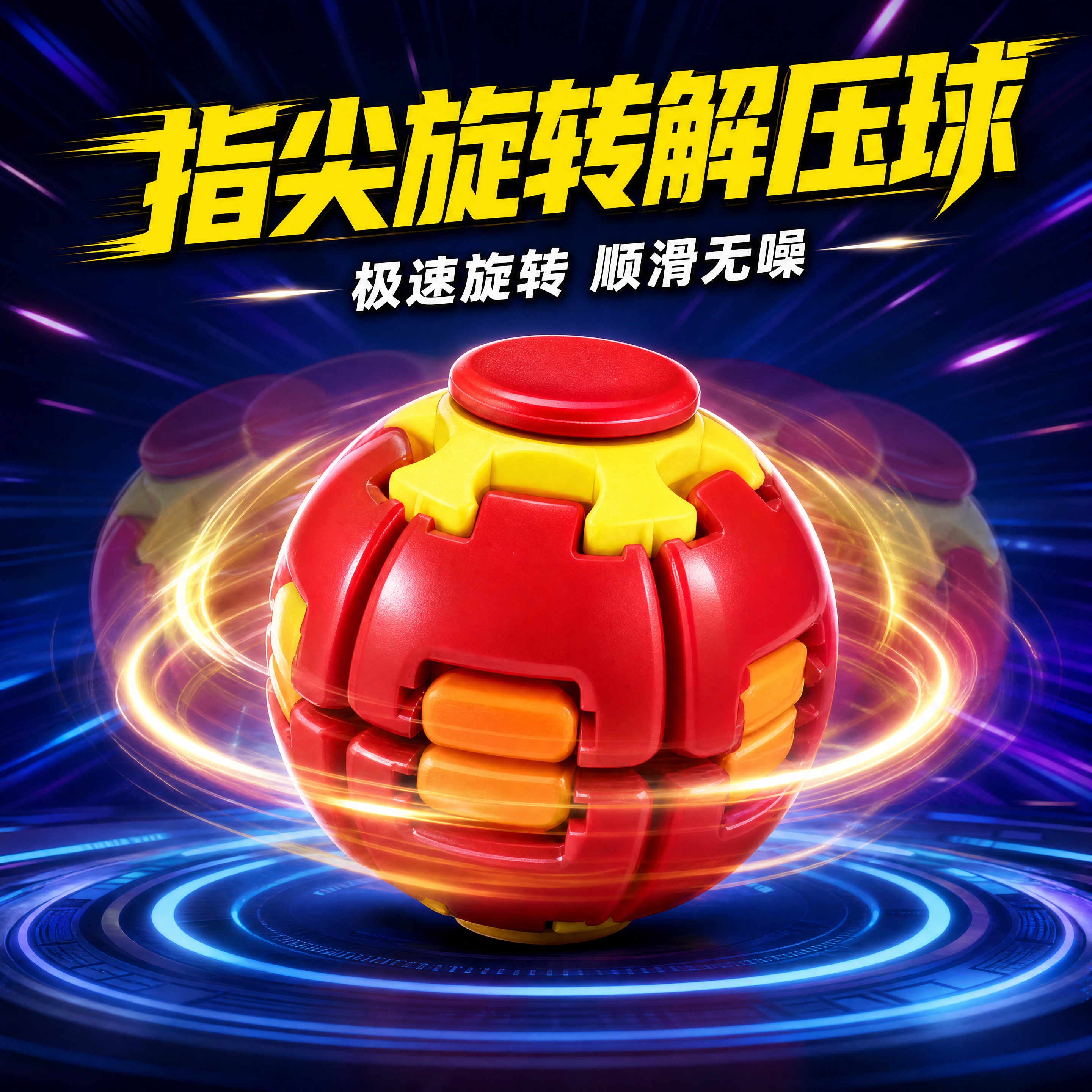 指尖解压旋转陀螺球