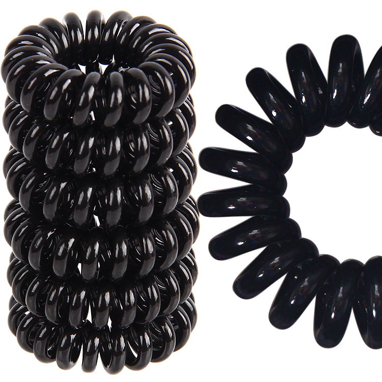 Korean large-sized phone ring, hair band, hair tie, telephone line, rubber band, hair accessory, hair updo, small accessory full image