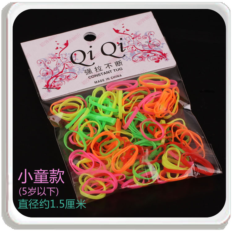 Korean mini strong-pull, candy-colored disposable children's hair ties for girls, 2-yuan store supply undefined