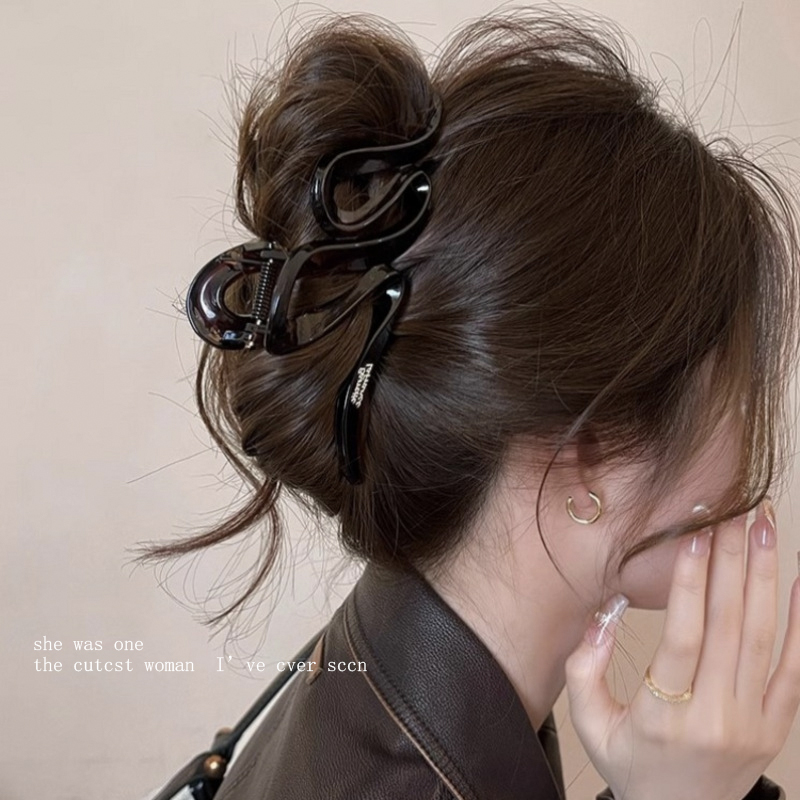 Early spring style, niche design sense, women's 2025 new shark clip, high-end hair clip, large hair clip headwear full image