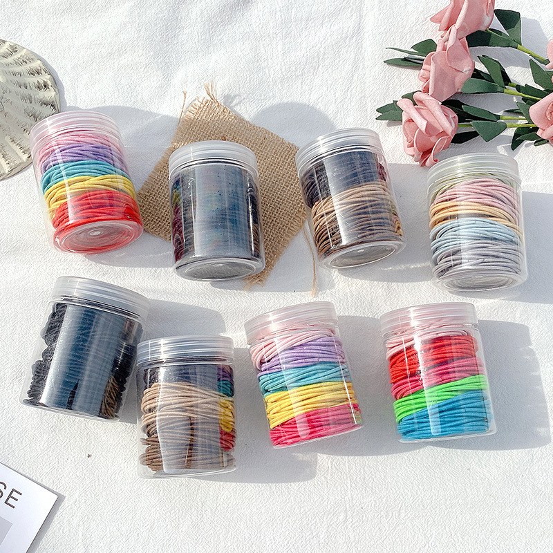 The hair tie is a simple and elegant style for women in Instagram. It's a cute Korean-style colorful leather case. 2022 new style for tying hair and using hair bands in Instagram style