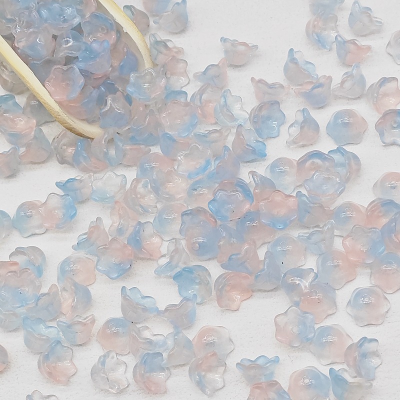 7x12mm glass beads, lily of the valley scattered beads, campanula flower buds, bell flower, diy jewelry, hairpin, beading material undefined