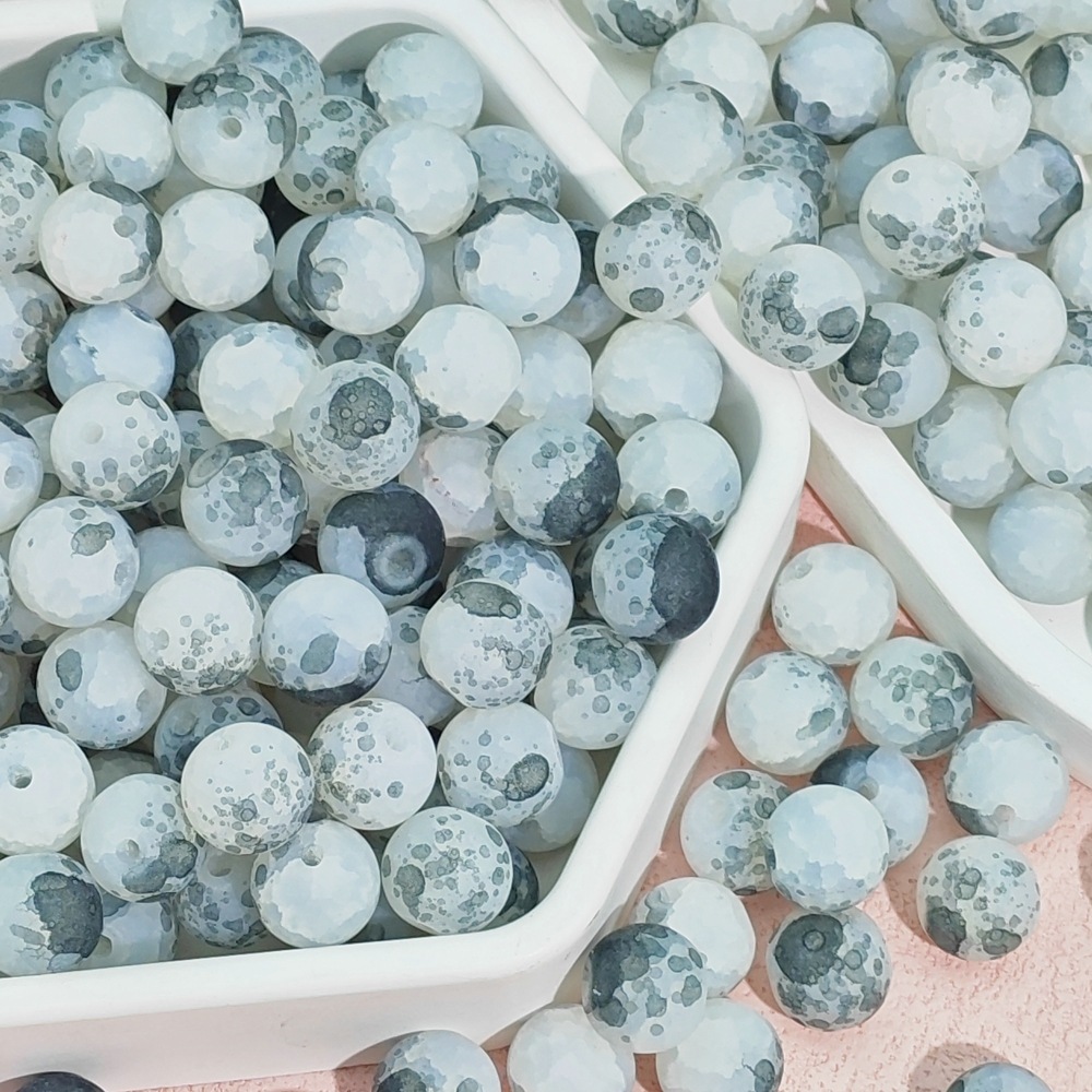 10mm frosted jade fragments, blooming glass beads, scattered beads, handmade DIY bracelet and necklace materials and accessories manufacturer wholesale undefined