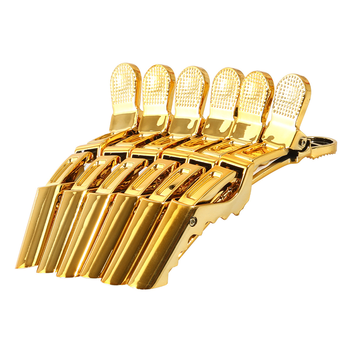 Hair care electroplating crocodile clips, hair care tools, duckbill clips, hair salon-specific perming and dyeing positioning zoned styling clips Item Picture
