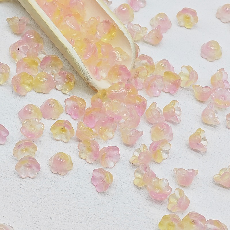 7x12mm glass beads, lily of the valley scattered beads, campanula flower buds, bell flower, diy jewelry, hairpin, beading material undefined