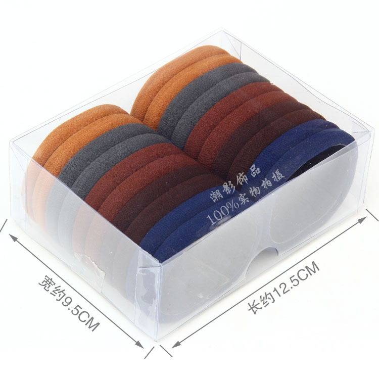 20 box-packed mixed-color towel bands, seamless, high-elasticity large hair bands, adult and student hair ties, ponytail bands Application Scenario