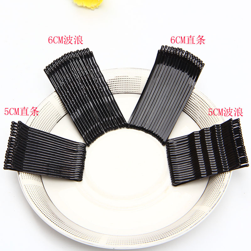 Korean version rabbit and bear Card 5cm6cm straight clip, black steel wire clip, 259 yuan, store-side clip, girls' fringe hair clip Specification image