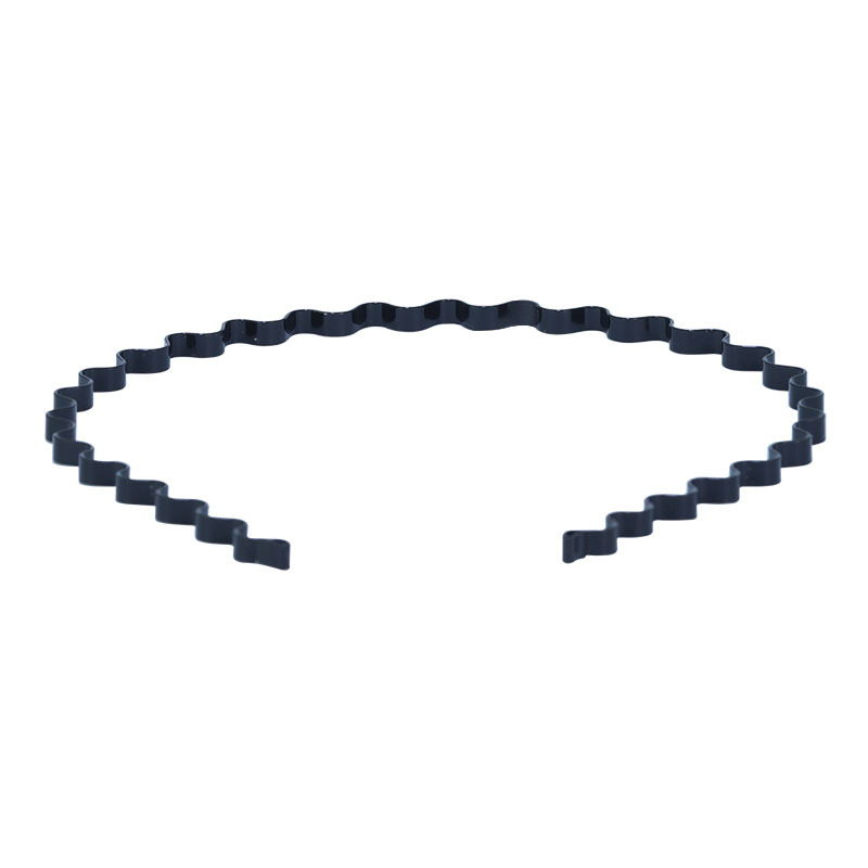 Black wavy iron headbands for men and women from Japan and South Korea, 5mm wide steel wire spring headbands, 2-yuan store supply at night market Specification image