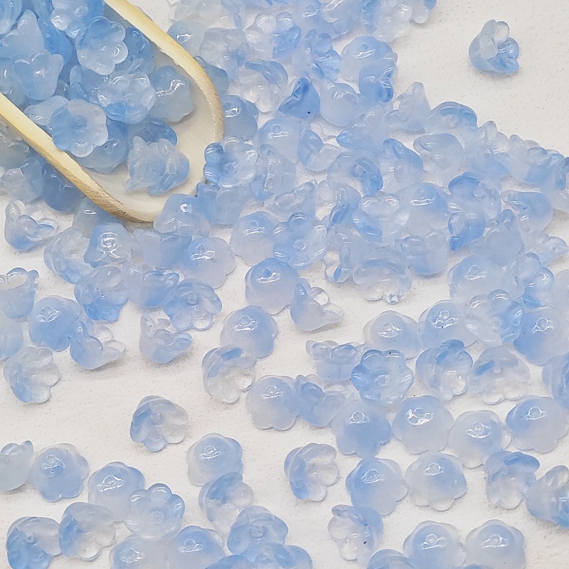 7x12mm glass beads, lily of the valley scattered beads, campanula flower buds, bell flower, diy jewelry, hairpin, beading material undefined