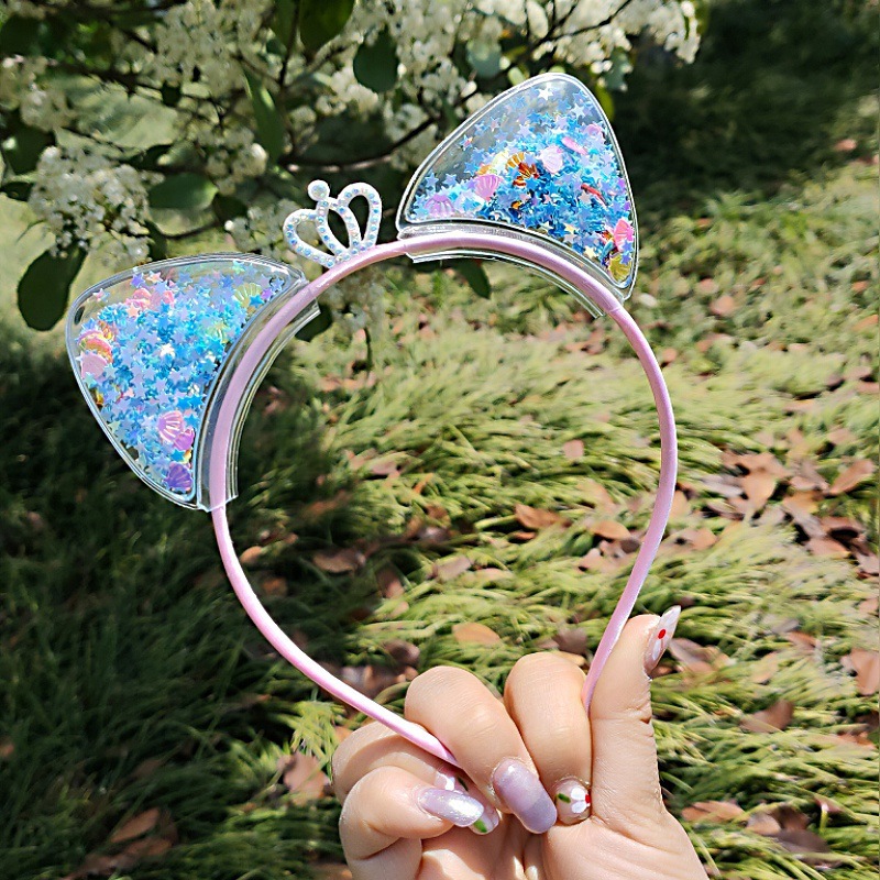 Cat ear headbands, hair clips, headwear, children's headwear, hair bands, kids' crowns, princess heads, girls' rabbit ears undefined