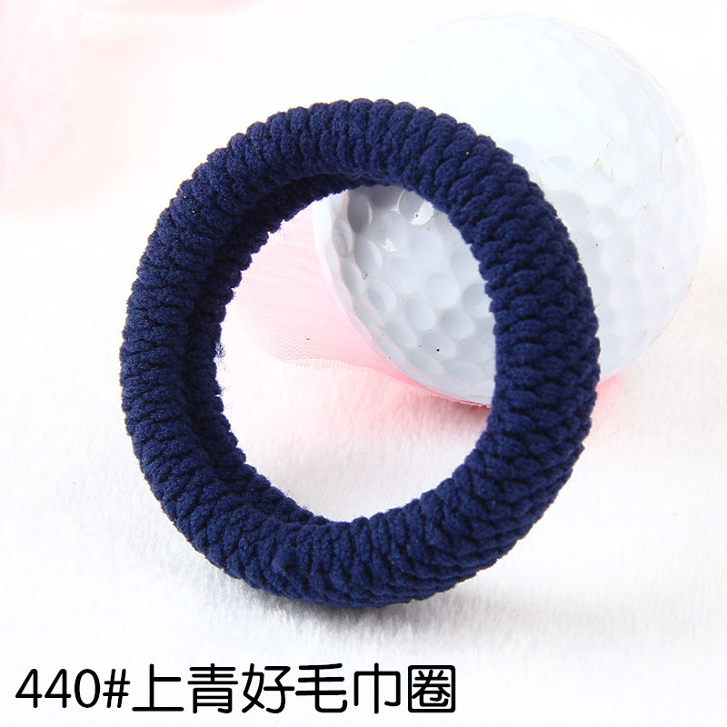 Thickened, seamless, trendy ponytail hair band, large Korean version, high-elasticity black bun hairstyle, towel band, leather band hair tie undefined