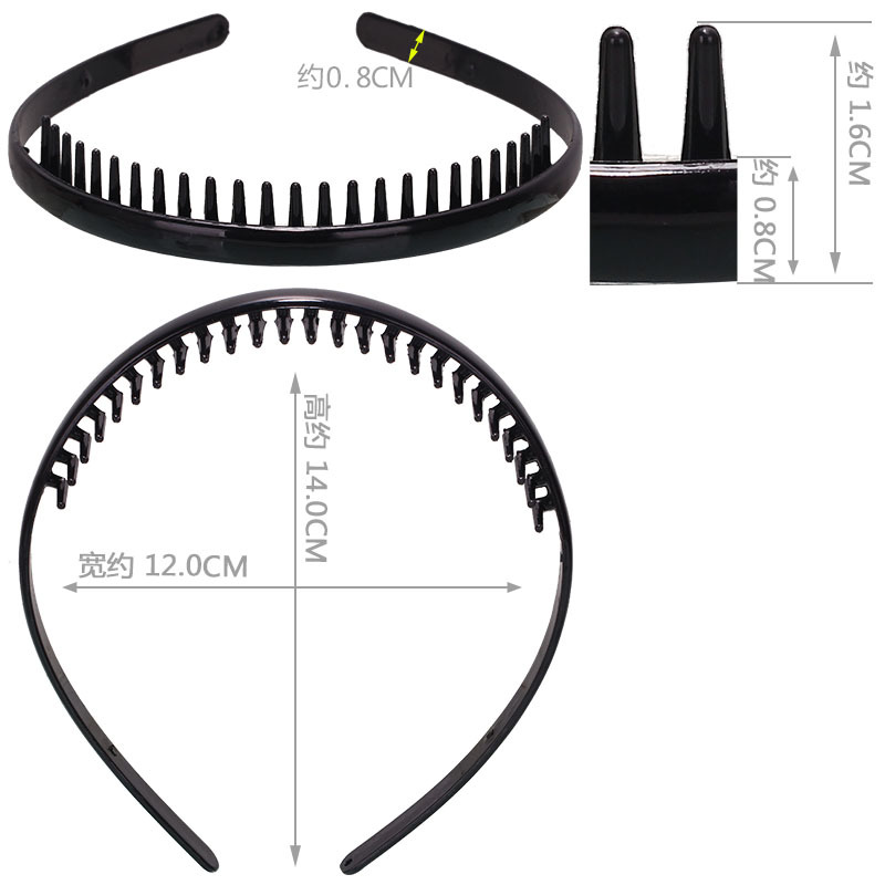Wash face hair band, women's mask, toothed anti-slip hair pressing and breaking hair band wholesale women's black hair clip headband Application Scenario