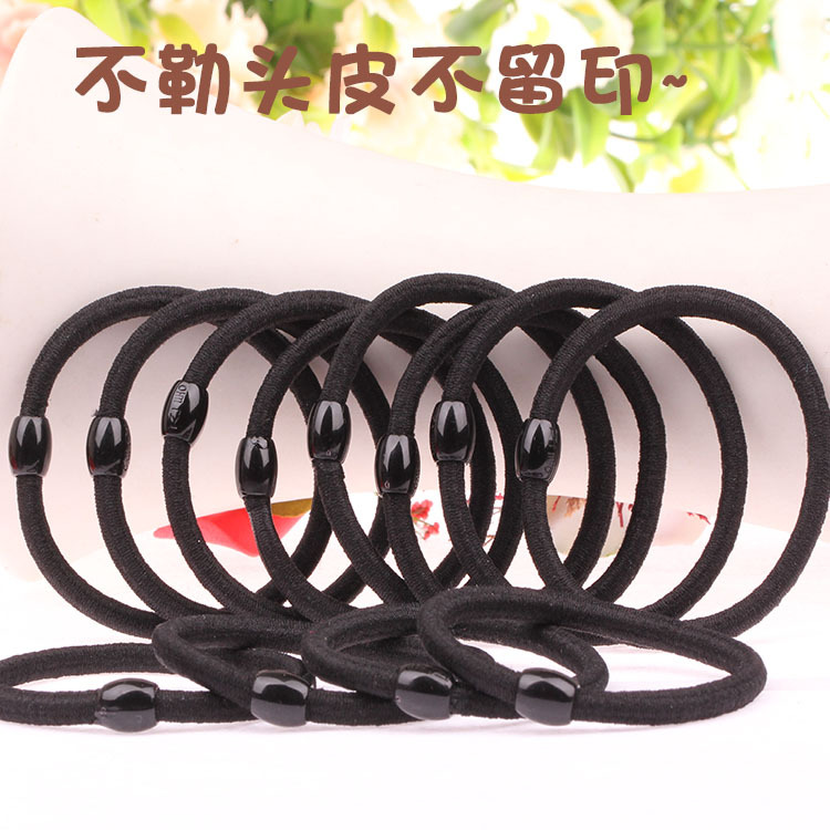 Han Guo bi's self-kept basic solid color black is versatile. It can be used for tying hair in a ponytail bun, hair loops, hair ties and leather bands Application Scenario
