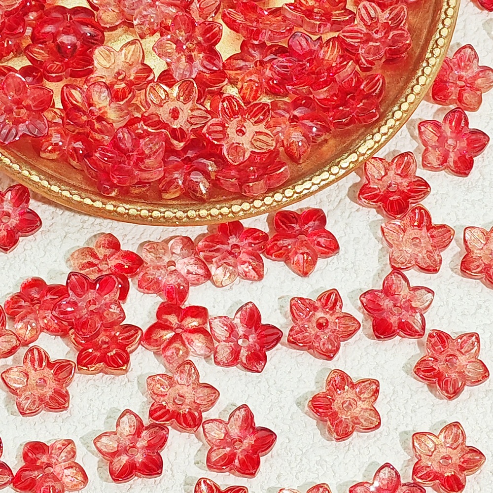 Best-selling dreamy glazed colored ancient-style hydrangea jewelry diy hairpins, bracelets, necklaces, small flower material accessories details Picture