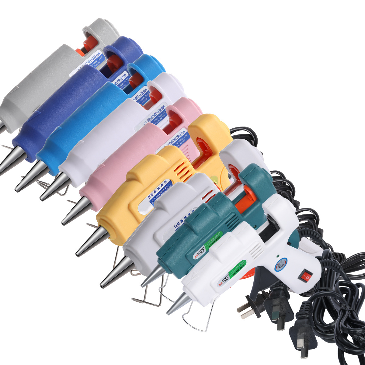Saide 20W / 25W adjustable power temperature hot melt glue gun A601, kindergarten small glue gun 7MM hot melt glue stick gun full image