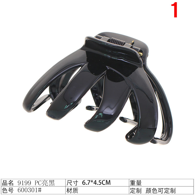 Black large grabber, large, medium and small plastic shark clips, top clips, bangs, hair clips, high ponytail, versatile hair clips and hair accessories undefined