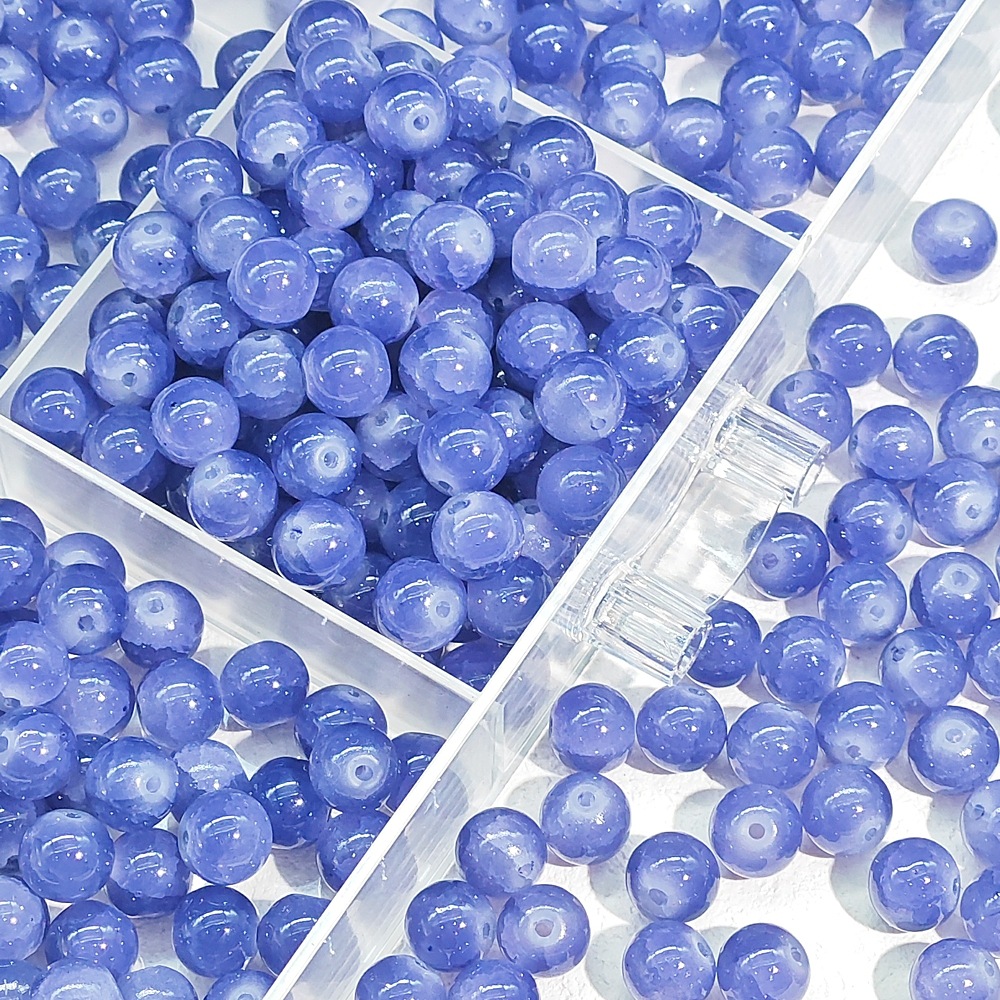 10mm jade broken glass beads, colored glass beads, hand-strung beads, diy bracelet accessories, loose beads, straight hole round beads, material accessories undefined
