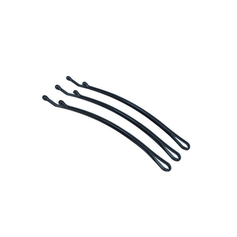 5.5cm arc-shaped straight hairpin for photo studio, steel clip for bangs, 50 pieces in black Item Picture